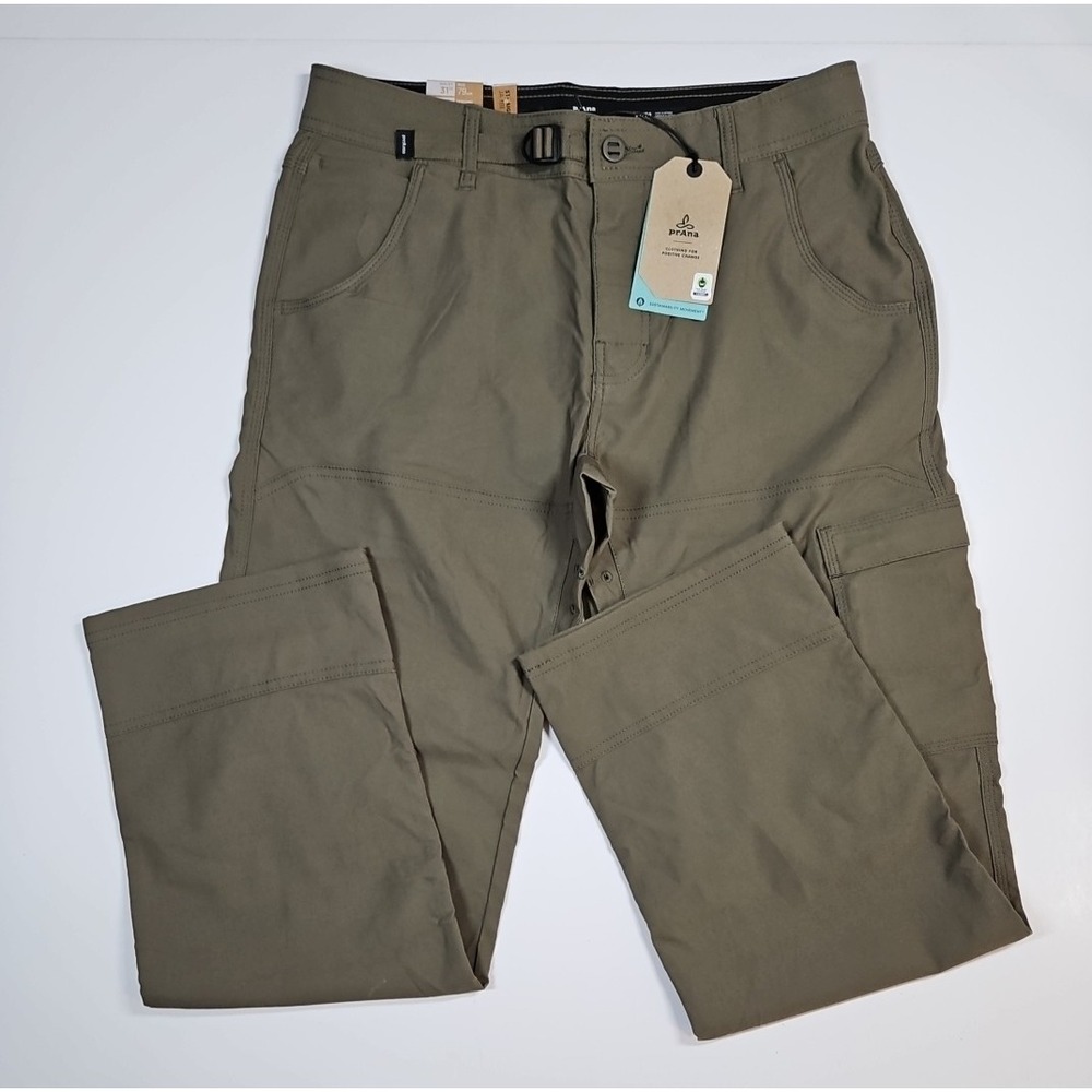 prAna Mens Stretch Zion II Slate Green Convertible Hiking Pants Size 31 x 30 NWT